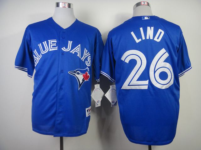 Men Toronto Blue Jays #26 Lind Blue MLB Jerseys